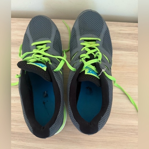 Nike Dual Fusion Lite Grey/Green Mens Running Shoes Size 10,5 - Picture 5 of 10